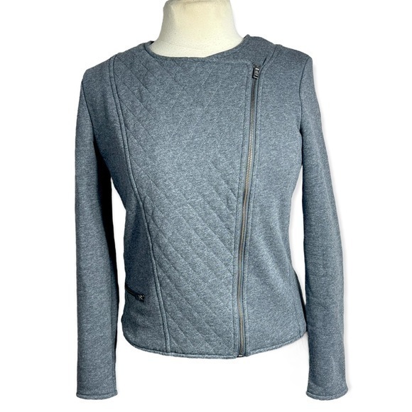 Athleta gray moto jacket size M - Picture 2 of 11